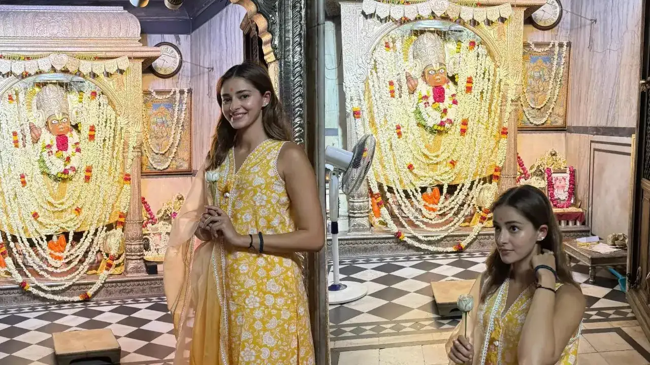 अनन्या पांडे ने जयपुर के काले हनुमान जी मंदिर में की दर्शन, बोलीं - "So much to be grateful for"