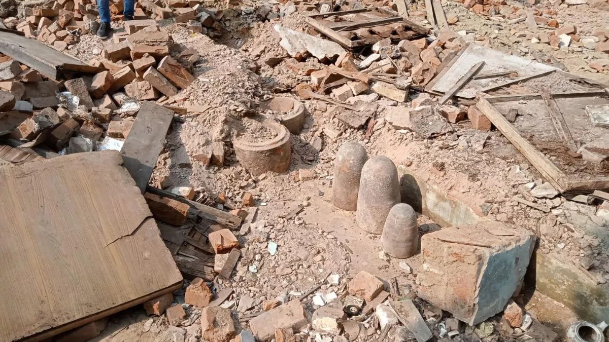 कानपुर के सेंट्रल रेलवे स्टेशन पर खुदाई के दौरान मिले शिवलिंग जैसे तीन पत्थर, लिपटे हुए थे नाग-नागिन