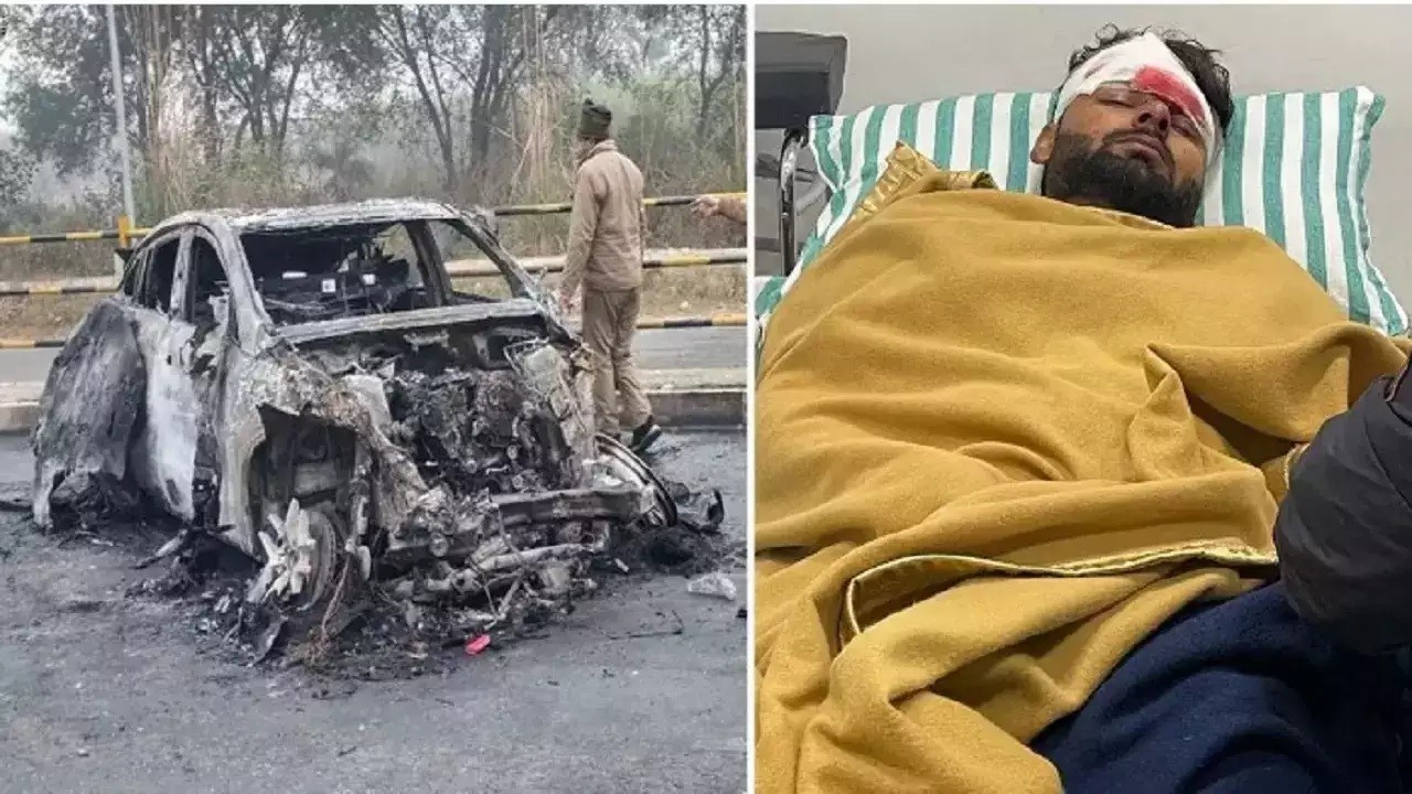 ऋषभ पंत की कार हुई दुर्घटना ग्रस्त, मुश्किल से निकाला गया कार से बाहर