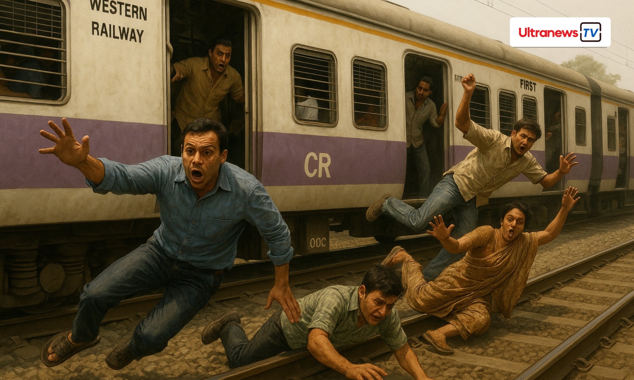 मुंबई लोकल ट्रेन में बड़ा हादसा: चलती ट्रेन से गिरे कई यात्री, 5 की मौत