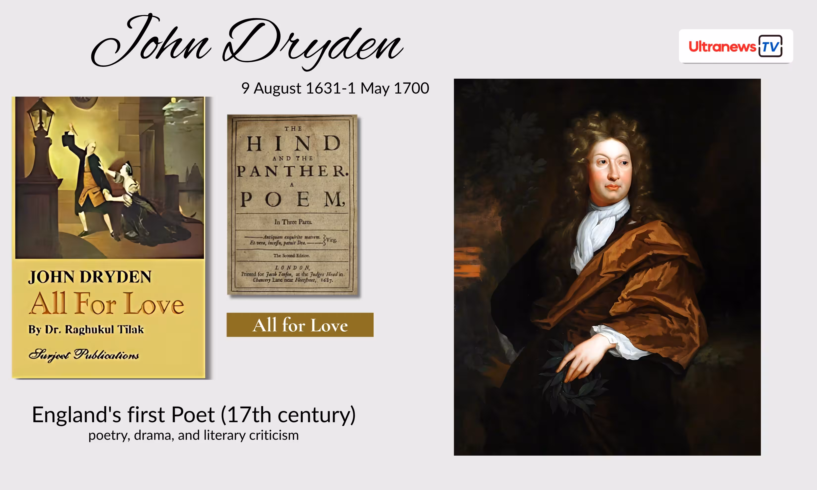 John Dryden: The greatest poet and critic of English literature