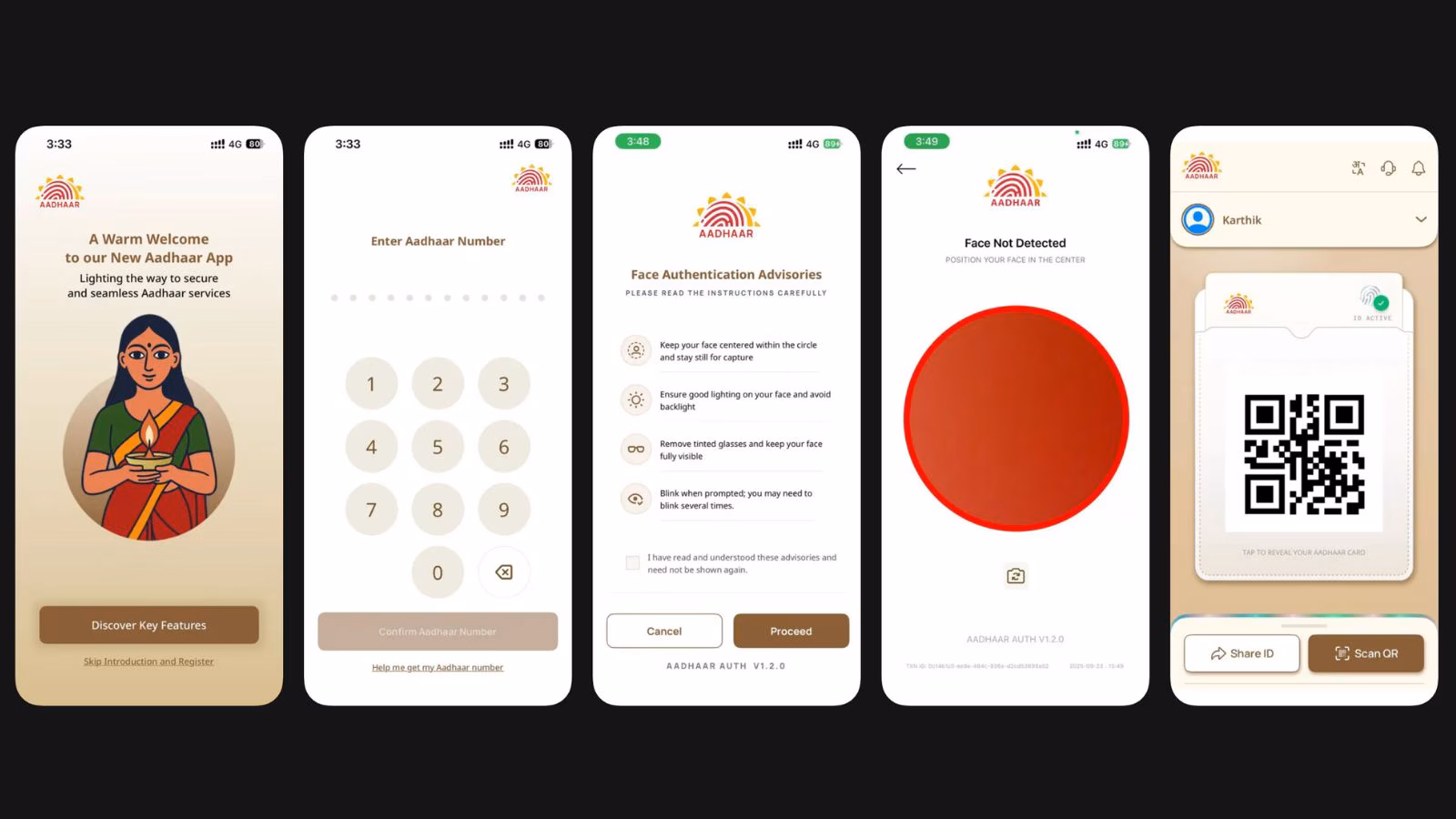 adhaar card app, photos