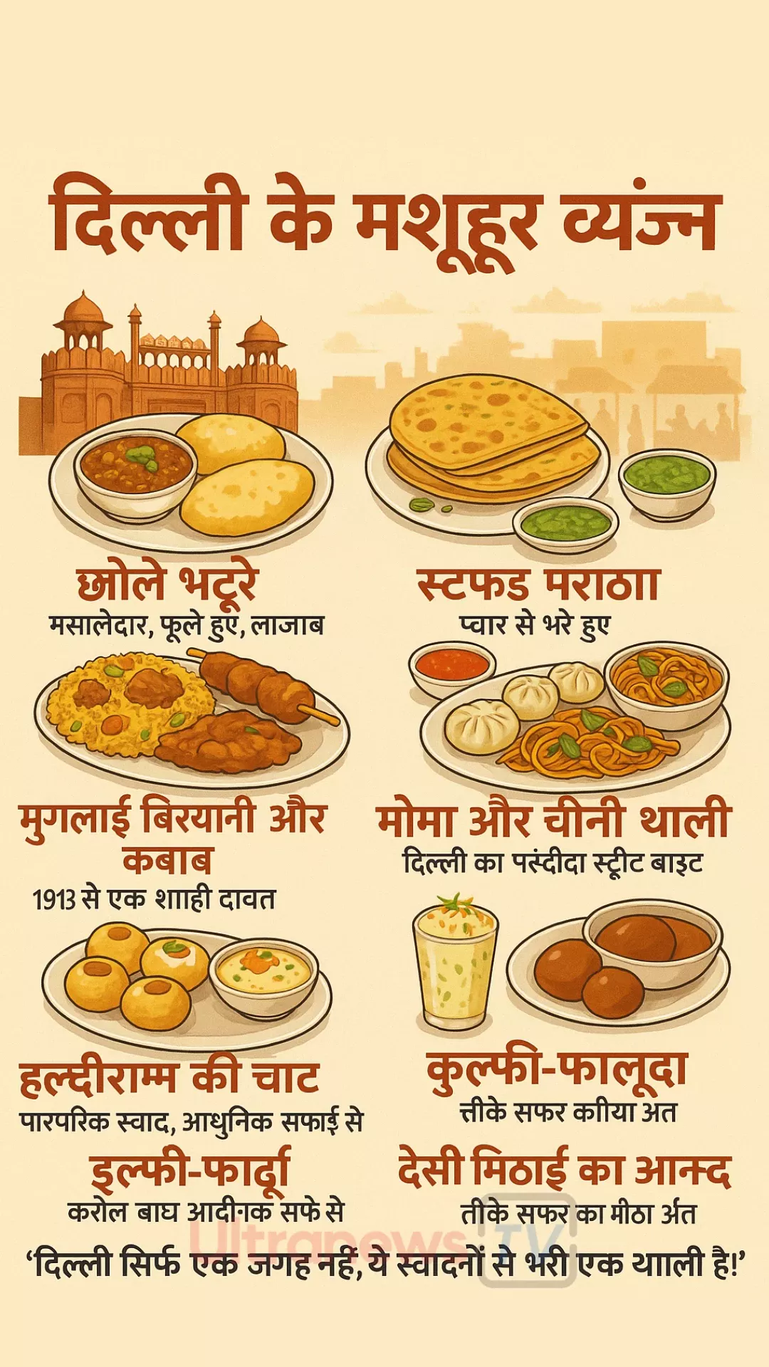 दिल्ली के प्रसिद्ध शाकाहारी व्यंजन और खाने की बेस्ट जगह