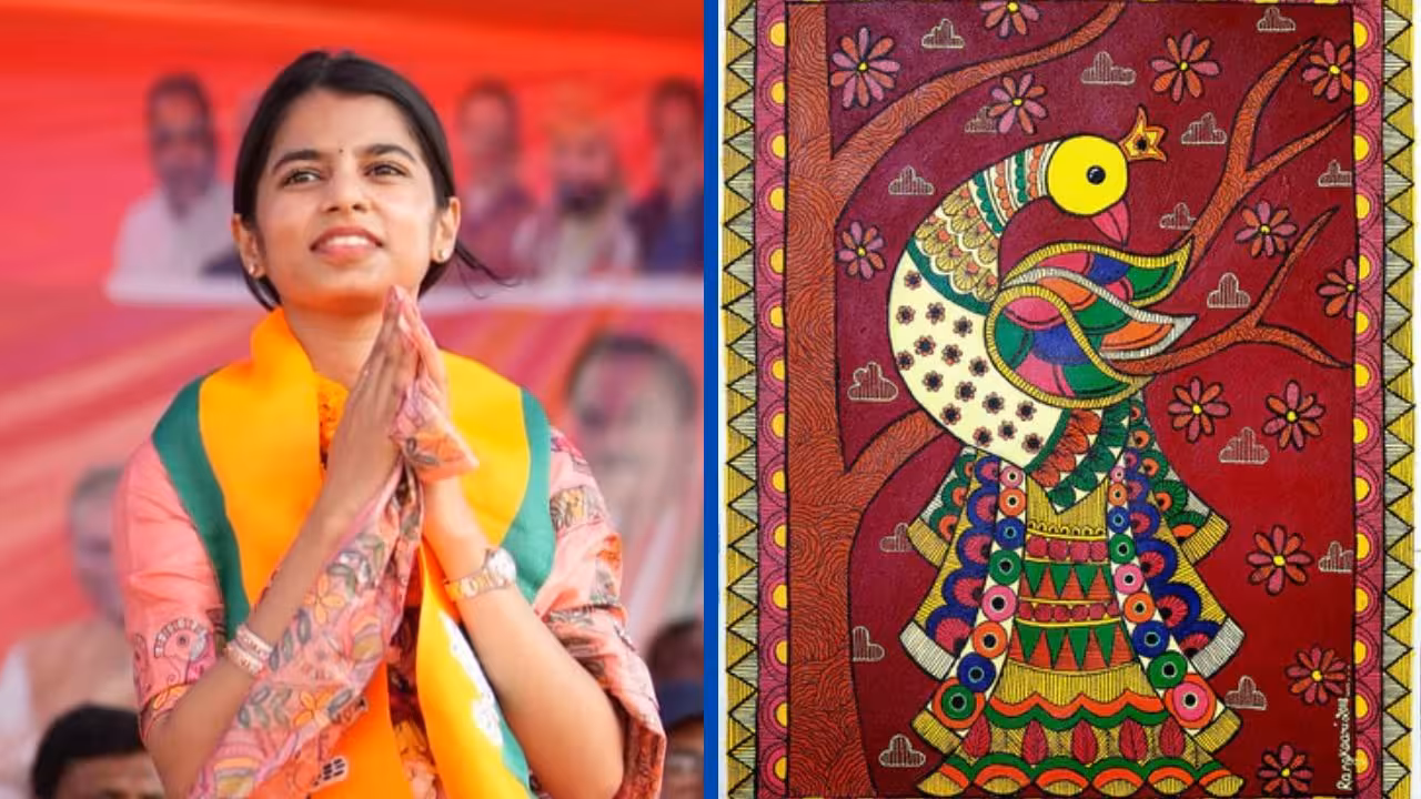 Maithili thakur and madhubani art
