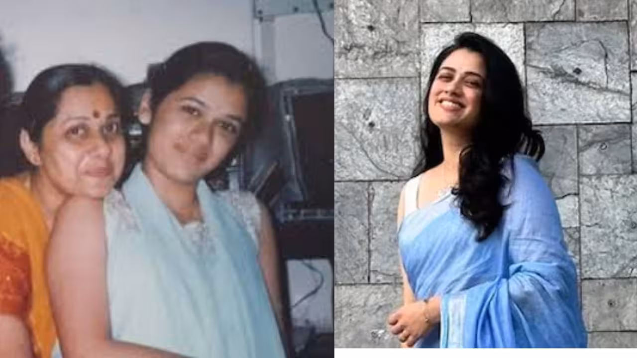 Girija oak and her mother 