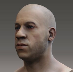 FgF pEkWAAsReGR Similar to Vin Diesel? A popular 3D model of the "First Human Made By God"
