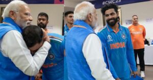 Modi visits Team India Dressing Room