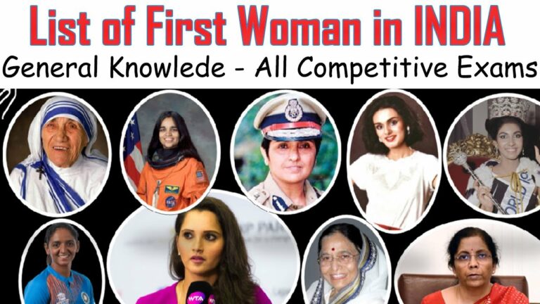 First Women of India for GK
